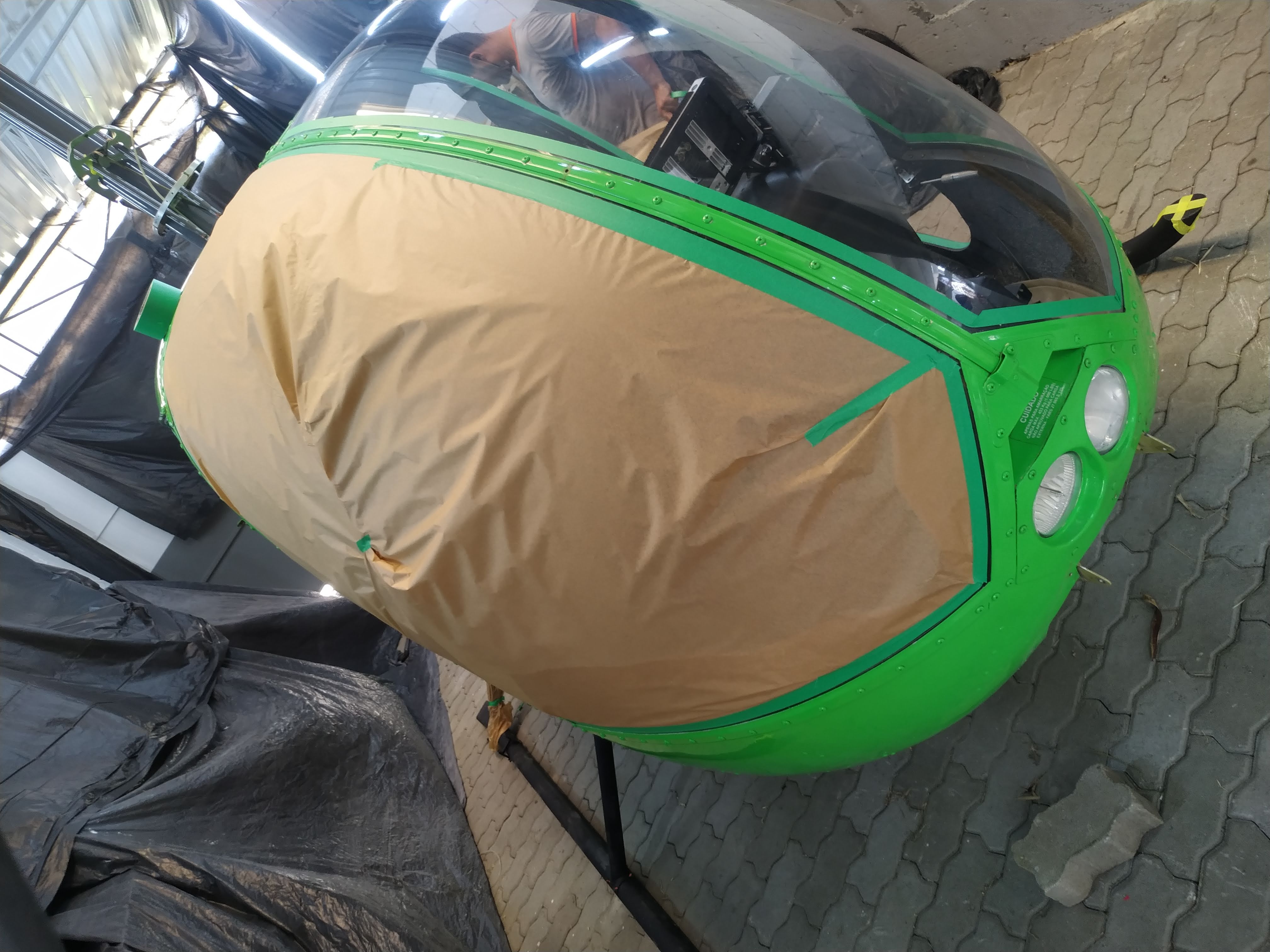 Helicopter front masked