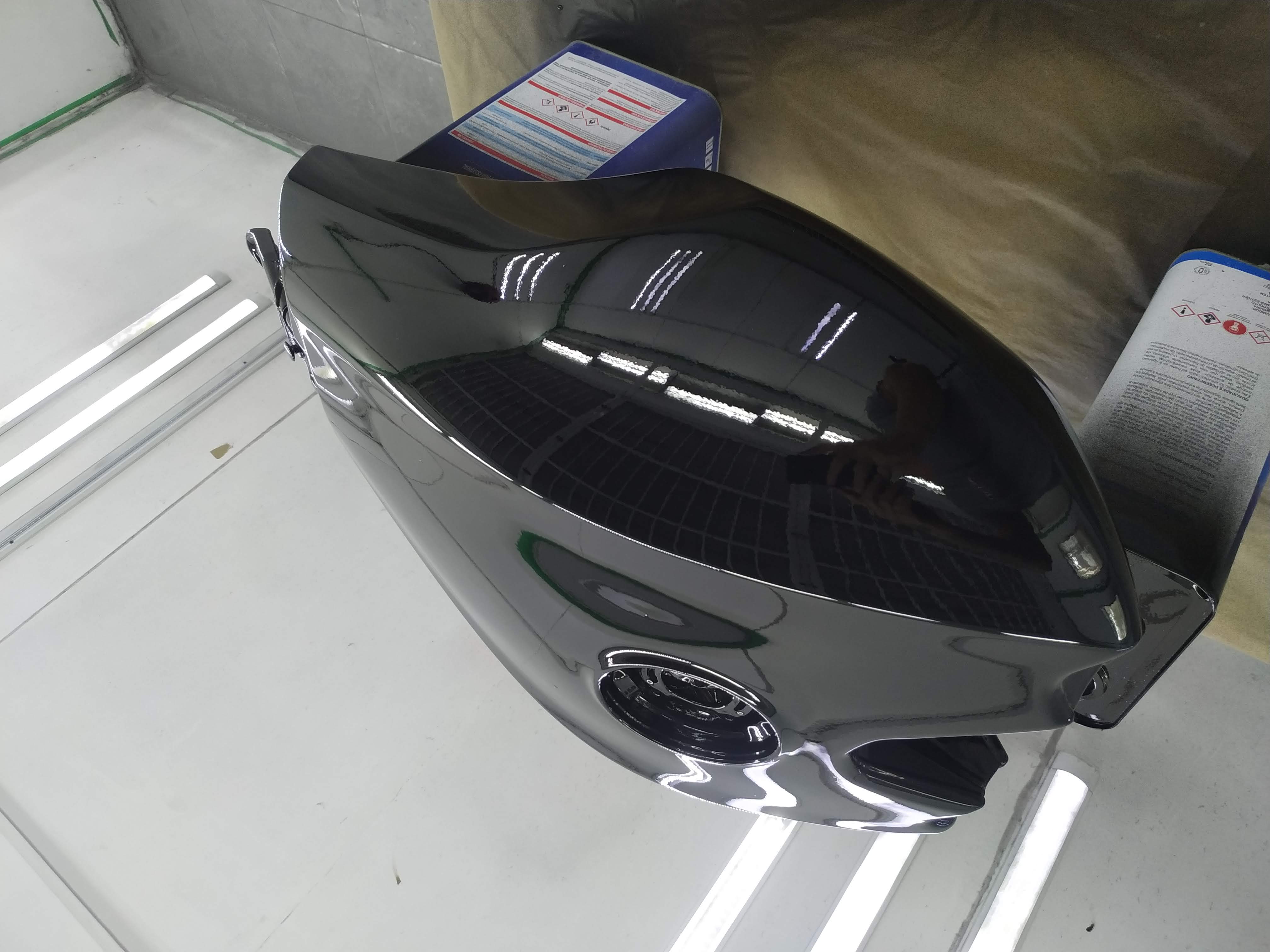 Motorbike tank after