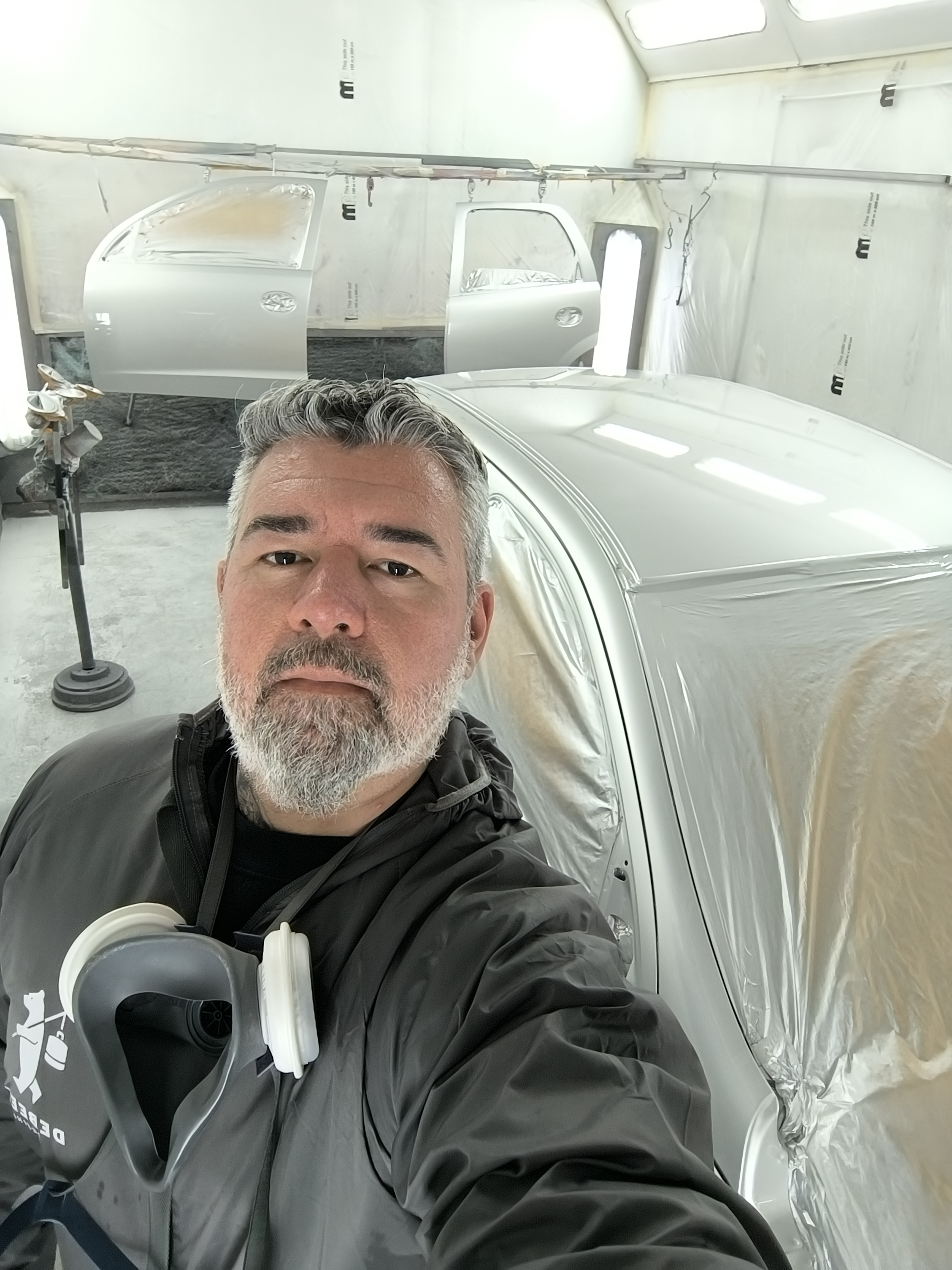 Rafael in paint booth